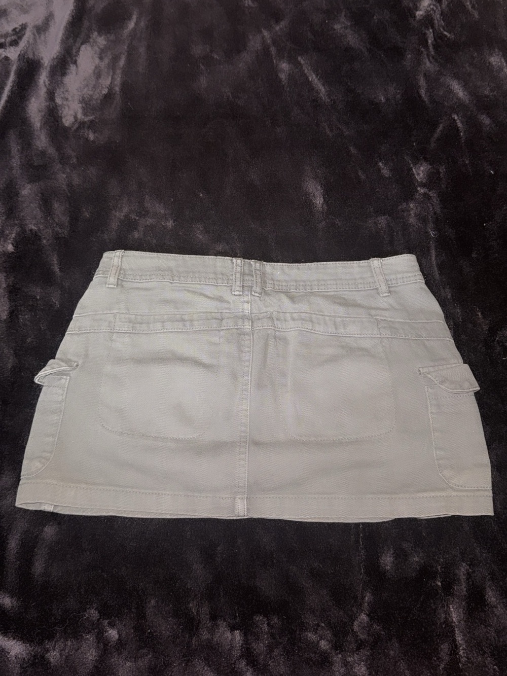 Casual Utility Mini Skirt in Light Green